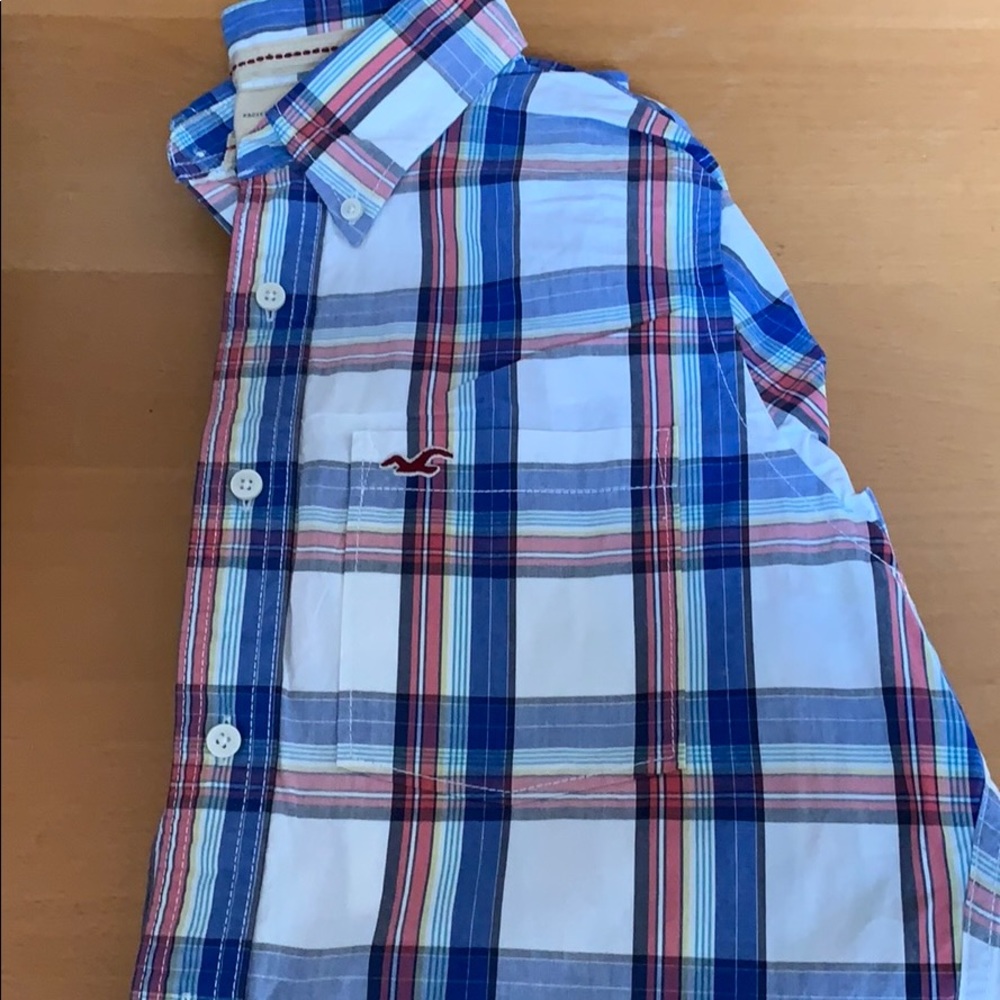 Hollister men’s la button down plaid shirt